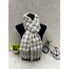 На фото 1 - Палантин в клетку из кашемира, мультицвет