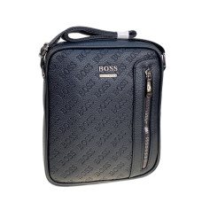 На фото 1 - Сумка мужская из искусственной кожи, цвет черный