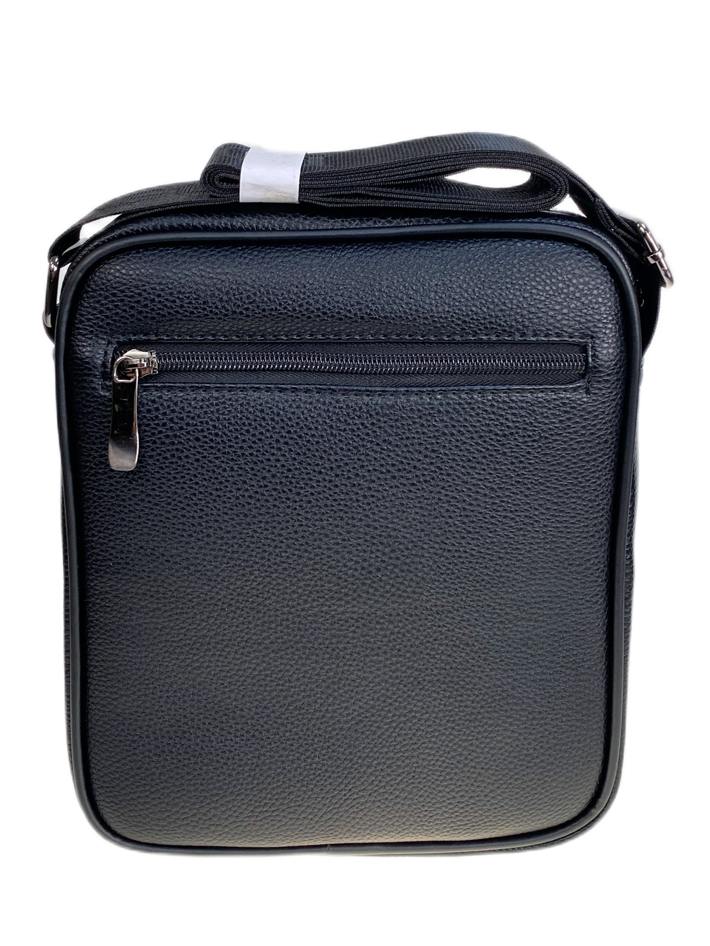 На фото 2 - Сумка мужская из искусственной кожи, цвет черный