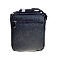 На фото 2 - Сумка мужская из искусственной кожи, цвет черный