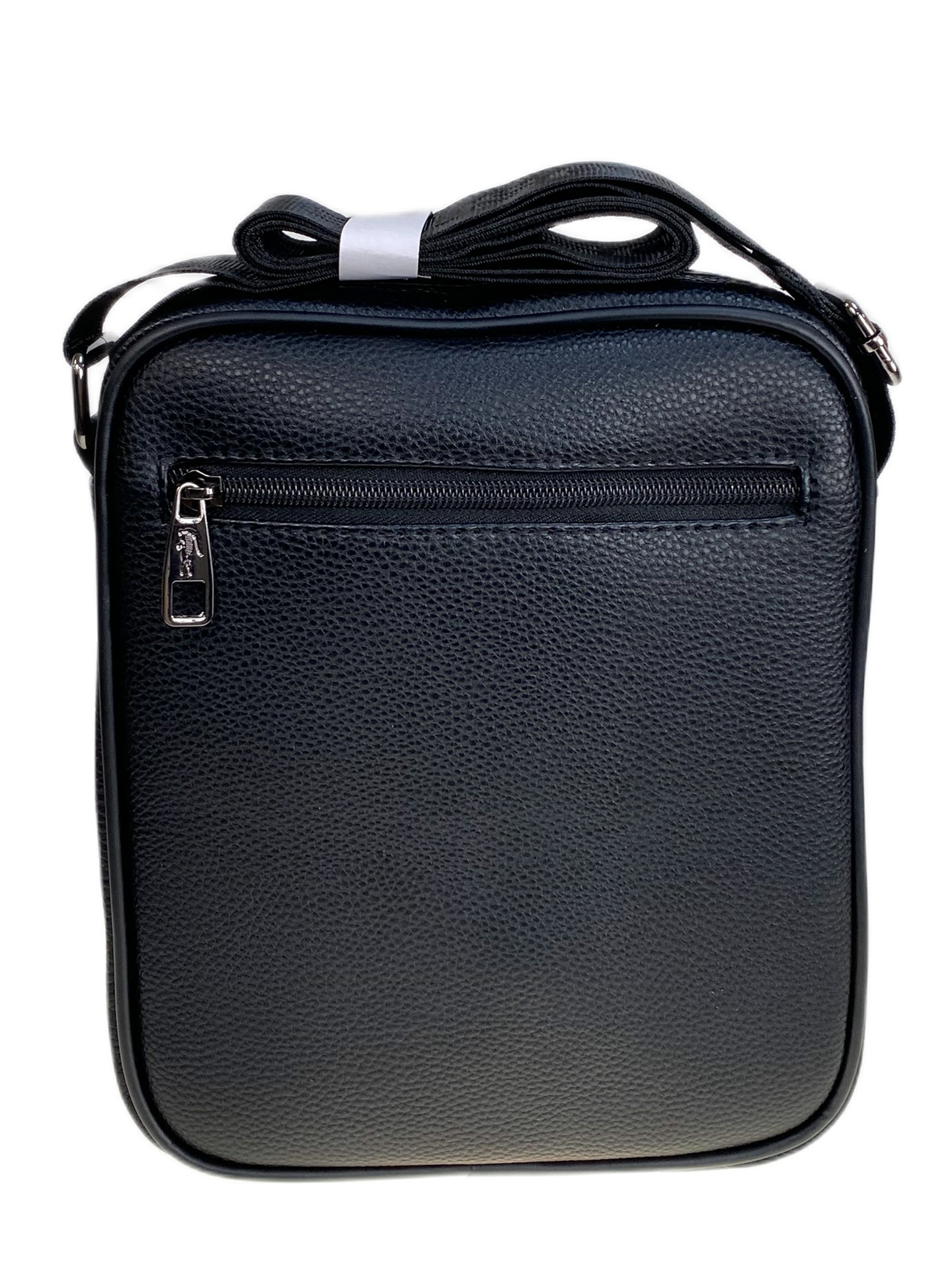 На фото 2 - Сумка мужская из искусственной кожи, цвет черный