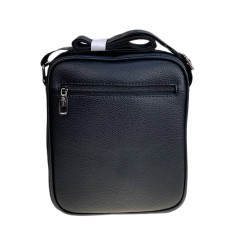 На фото 2 - Сумка мужская из искусственной кожи, цвет черный