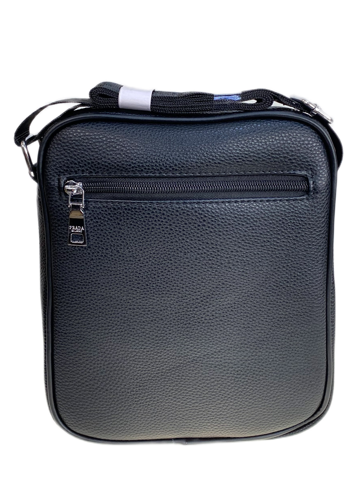 На фото 2 - Сумка мужская из искусственной кожи, цвет черный