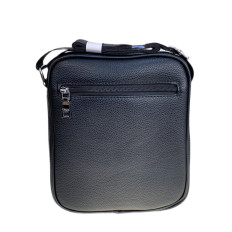 На фото 2 - Сумка мужская из искусственной кожи, цвет черный