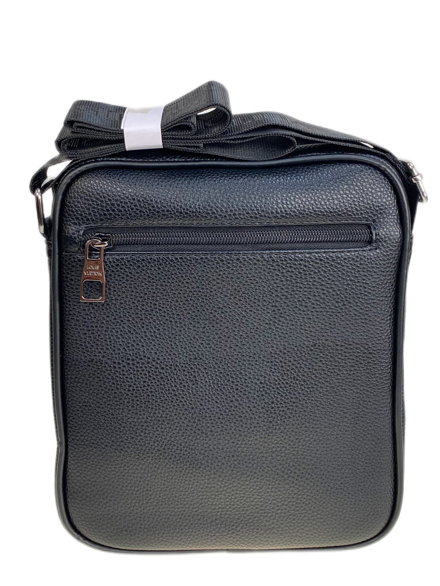 На фото 2 - Сумка мужская из искусственной кожи, цвет черный