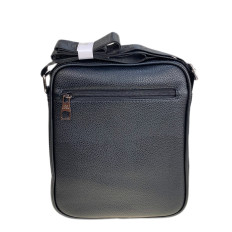 На фото 2 - Сумка мужская из искусственной кожи, цвет черный