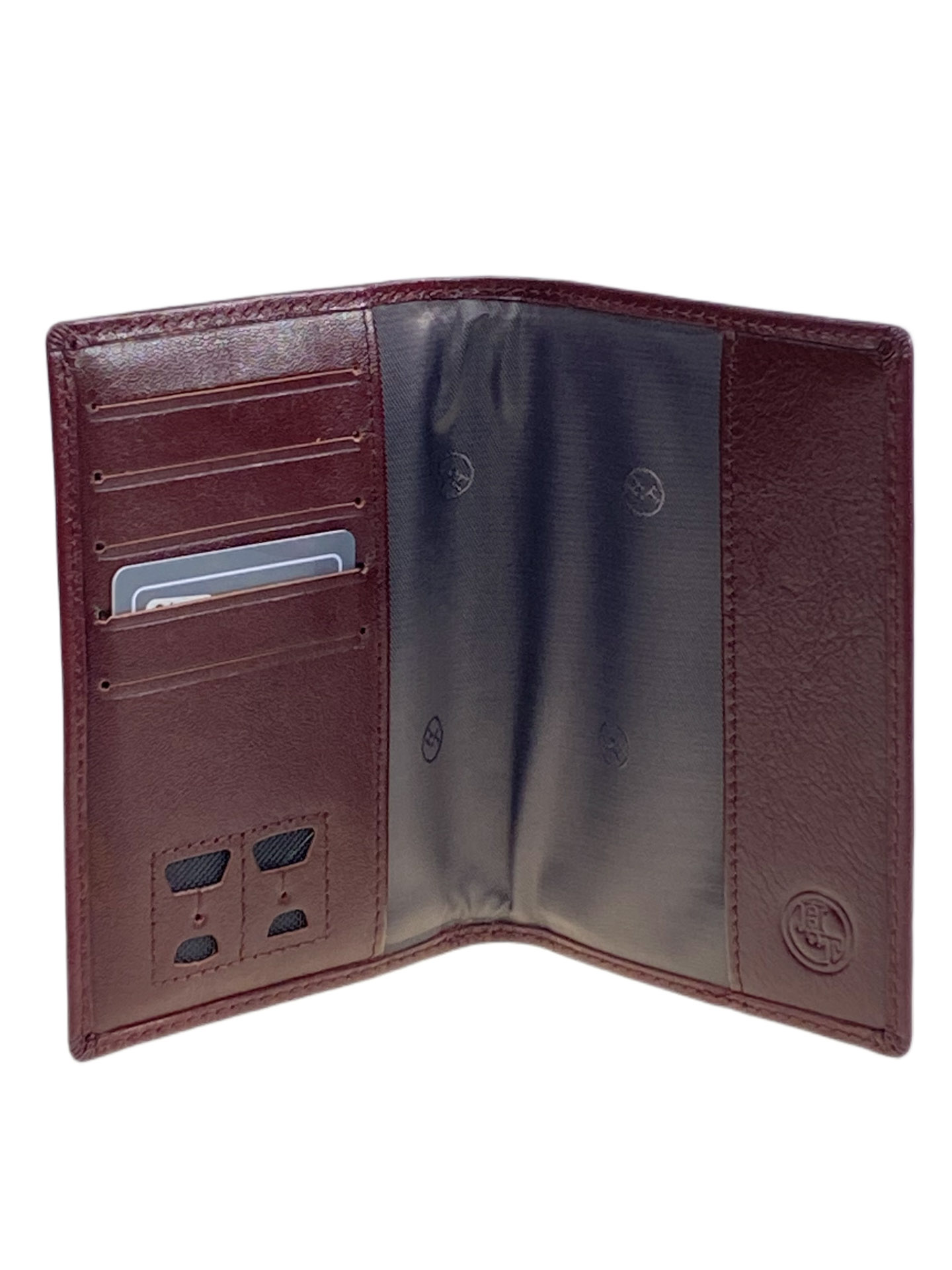 На фото 2 - Обложка для  паспорта из натуральной кожи, цвет коричневый