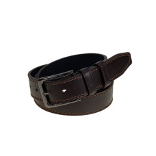 На фото 1 -  Ремень мужской из искусственной кожи, цвет  шоколад