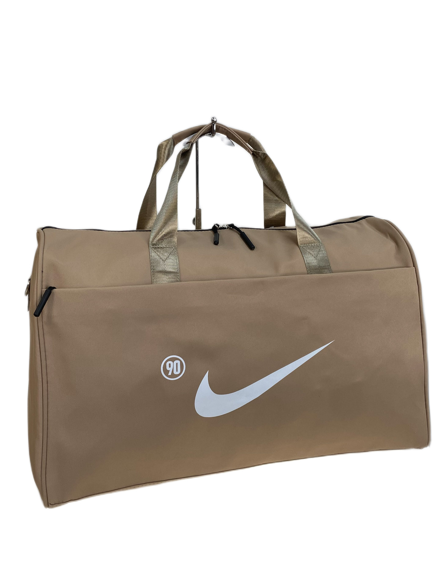 На фото 1 - Дорожная сумка из текстиля, цвет светло коричневый