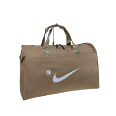 На фото 1 - Дорожная сумка из текстиля, цвет светло коричневый