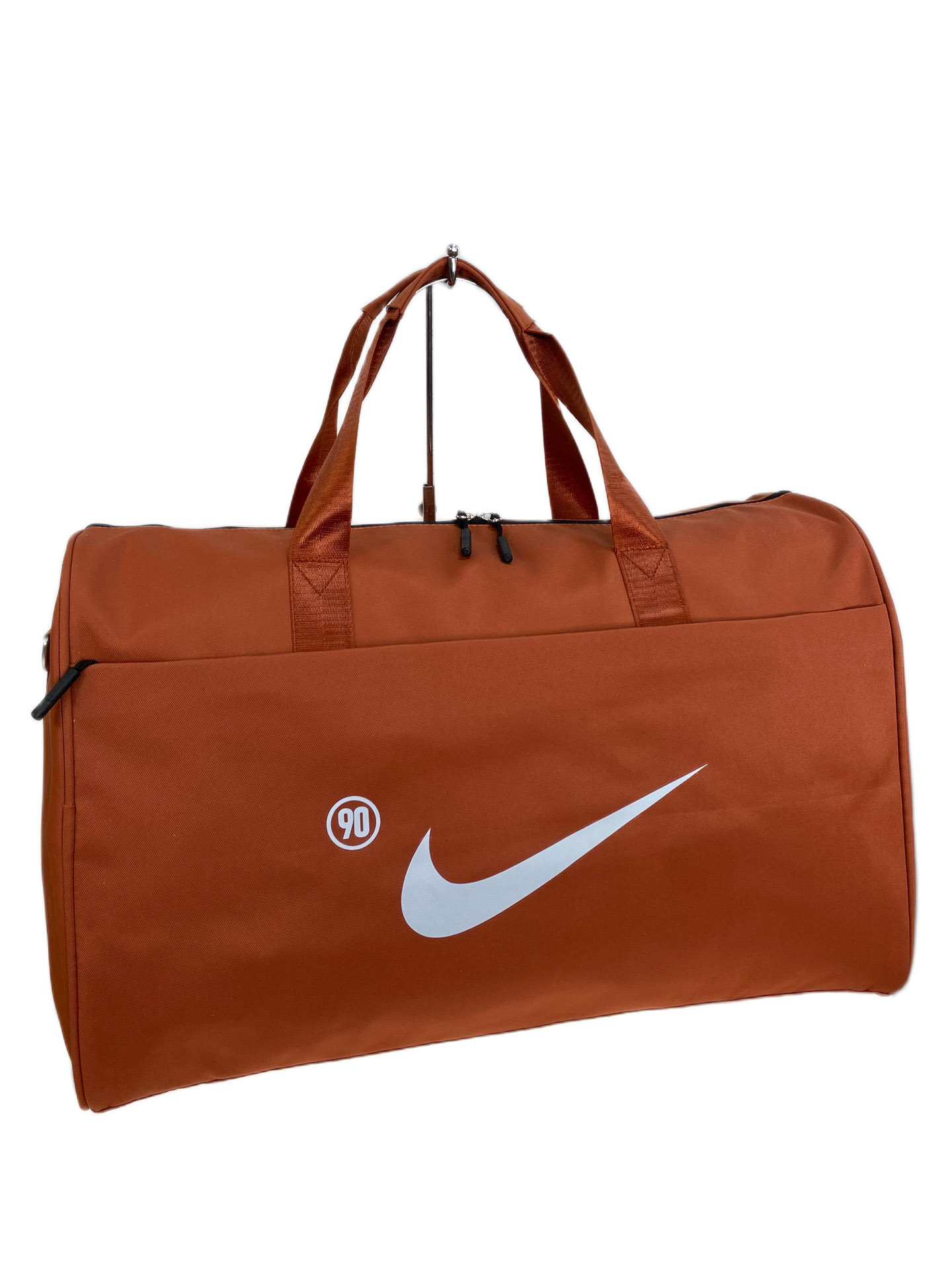 На фото 1 - Дорожная сумка из текстиля, цвет оранжевый