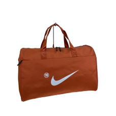 На фото 1 - Дорожная сумка из текстиля, цвет оранжевый