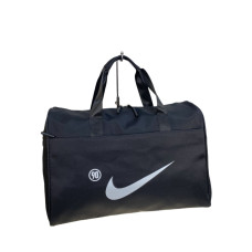 На фото 1 - Дорожная сумка из текстиля, цвет черный