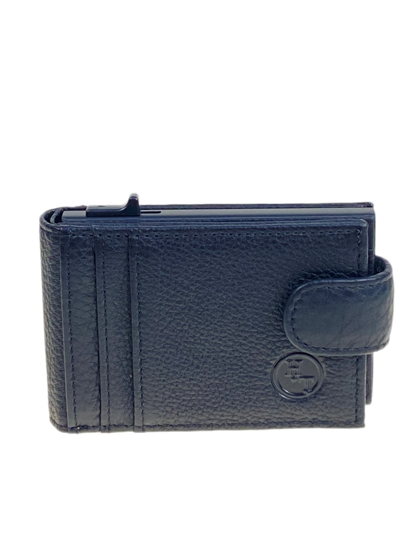 На фото 1 - Мужское  портмоне  из натуральной кожи  цвет  черный