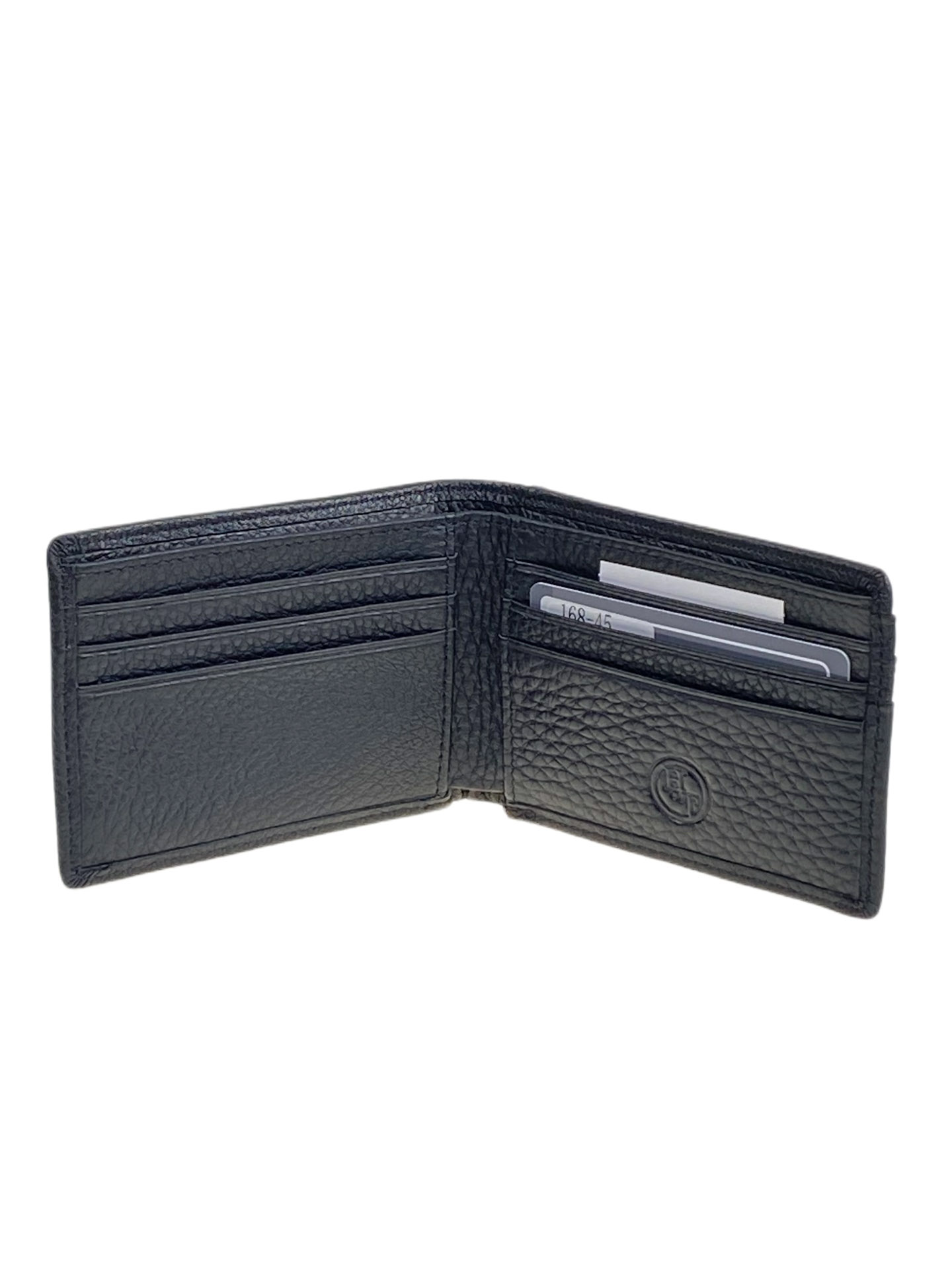 На фото 2 - Мужское  портмоне из натуральной кожи, цвет черный