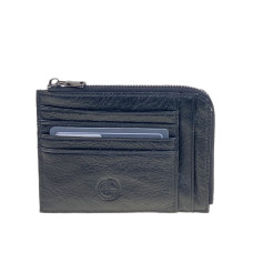 На фото 1 - Картхолдер из натуральной кожи для пластиковых карт, цвет черный На фото 1 - Картхолдер из натуральной кожи для пластиковых карт, цвет черный