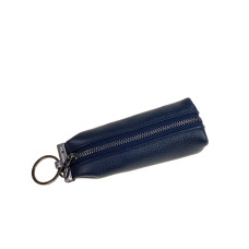 На фото 1 - Ключница из натуральной кожи, цвет синий На фото 1 - Ключница из натуральной кожи, цвет синий