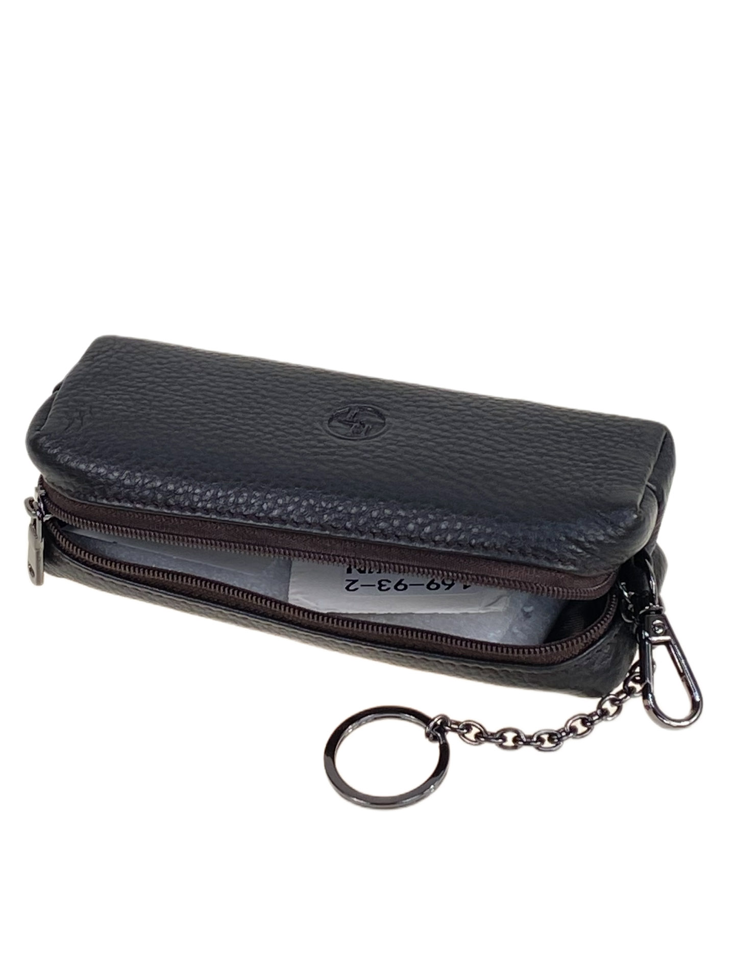 На фото 2 - Ключница из натуральной кожи, цвет шоколад