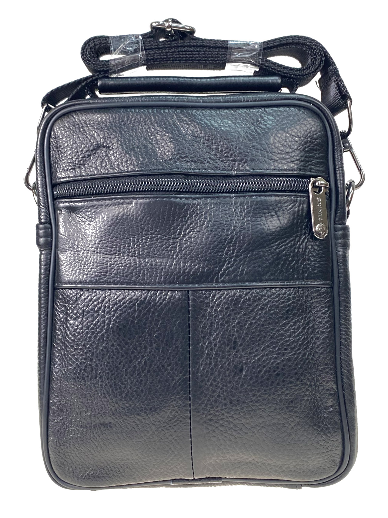 На фото 2 -  Мужская сумка из натуральной кожи, цвет черный