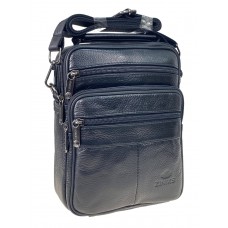 На фото 1 -  Мужская сумка из натуральной кожи, цвет черный