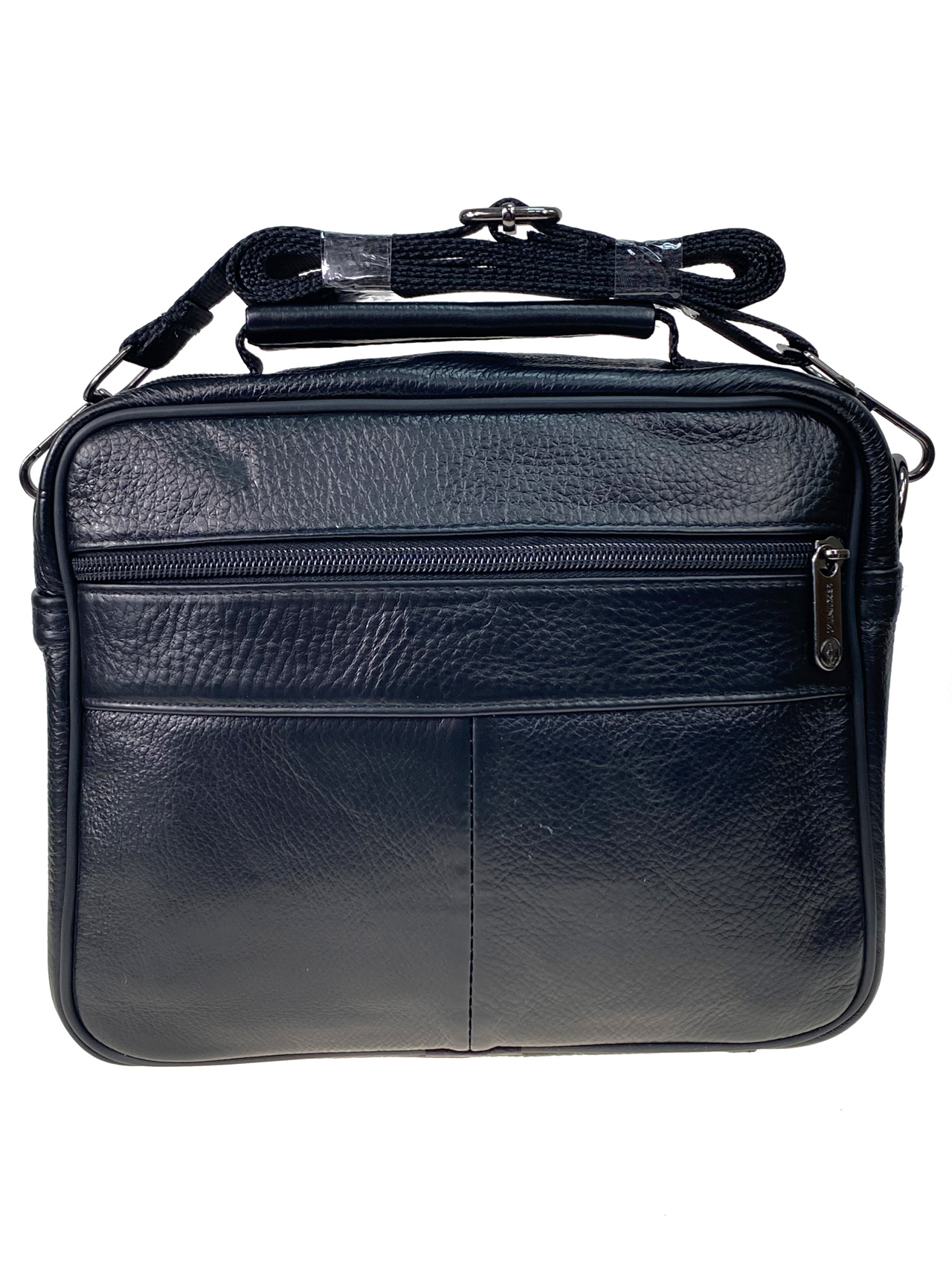 На фото 2 - Мужская сумка из натуральной кожи, цвет черный