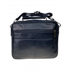 На фото 2 - Мужская сумка из натуральной кожи, цвет черный