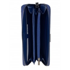 На фото 2 - Женский кошелёк-портмоне из натуральной кожи, цвет синий На фото 2 - Женский кошелёк-портмоне из натуральной кожи, цвет синий