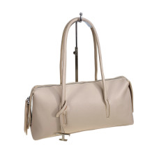 На фото 1 - Женская сумка из искусственной кожи, цвет молочно-бежевый