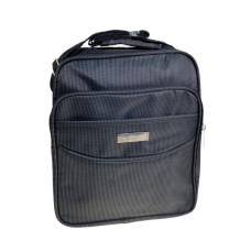 На фото 1 - Сумка мужская  текстильная, цвет  черный