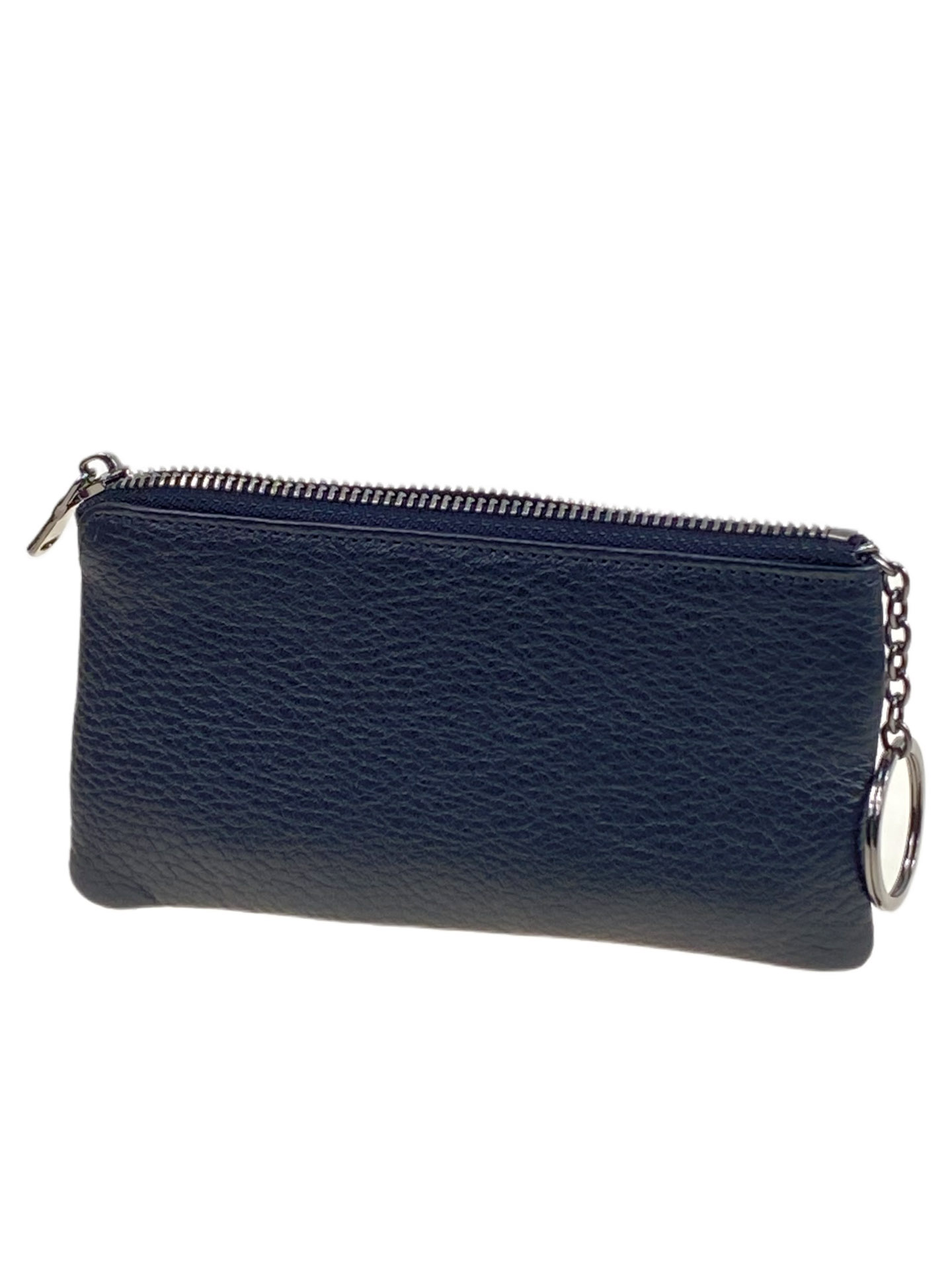 На фото 2 - Ключница из натуральной кожи, цвет синий