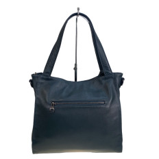 На фото 2 - Женская сумка из натуральной кожи, цвет серый На фото 2 - Женская сумка из натуральной кожи, цвет серый