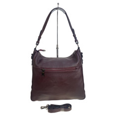 На фото 2 - Женская сумка из натуральной кожи, цвет баклажан На фото 2 - Женская сумка из натуральной кожи, цвет баклажан