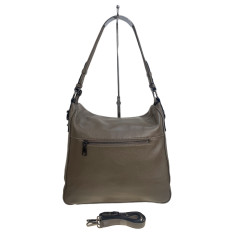 На фото 2 - Женская сумка из натуральной кожи, цвет серый На фото 2 - Женская сумка из натуральной кожи, цвет серый