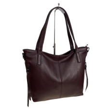 На фото 1 - Женская сумка из натуральной кожи, цвет бордовый На фото 1 - Женская сумка из натуральной кожи, цвет бордовый