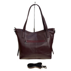 На фото 2 - Женская сумка из натуральной кожи, цвет бордовый На фото 2 - Женская сумка из натуральной кожи, цвет бордовый