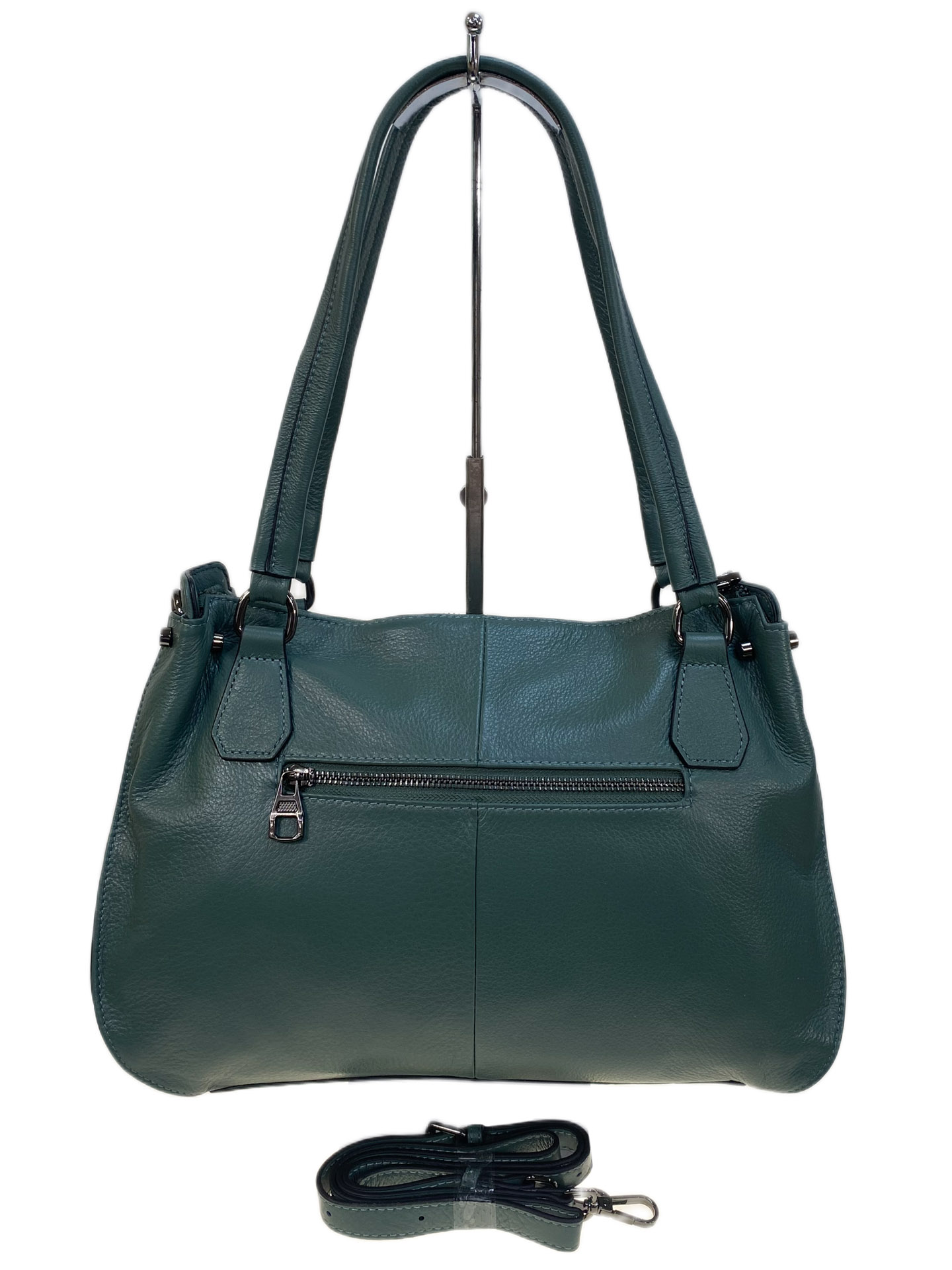 На фото 2 - Женская сумка из натуральной кожи, цвет бирюза