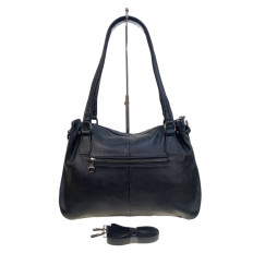 На фото 2 - Женская сумка из натуральной кожи, цвет черный На фото 2 - Женская сумка из натуральной кожи, цвет черный