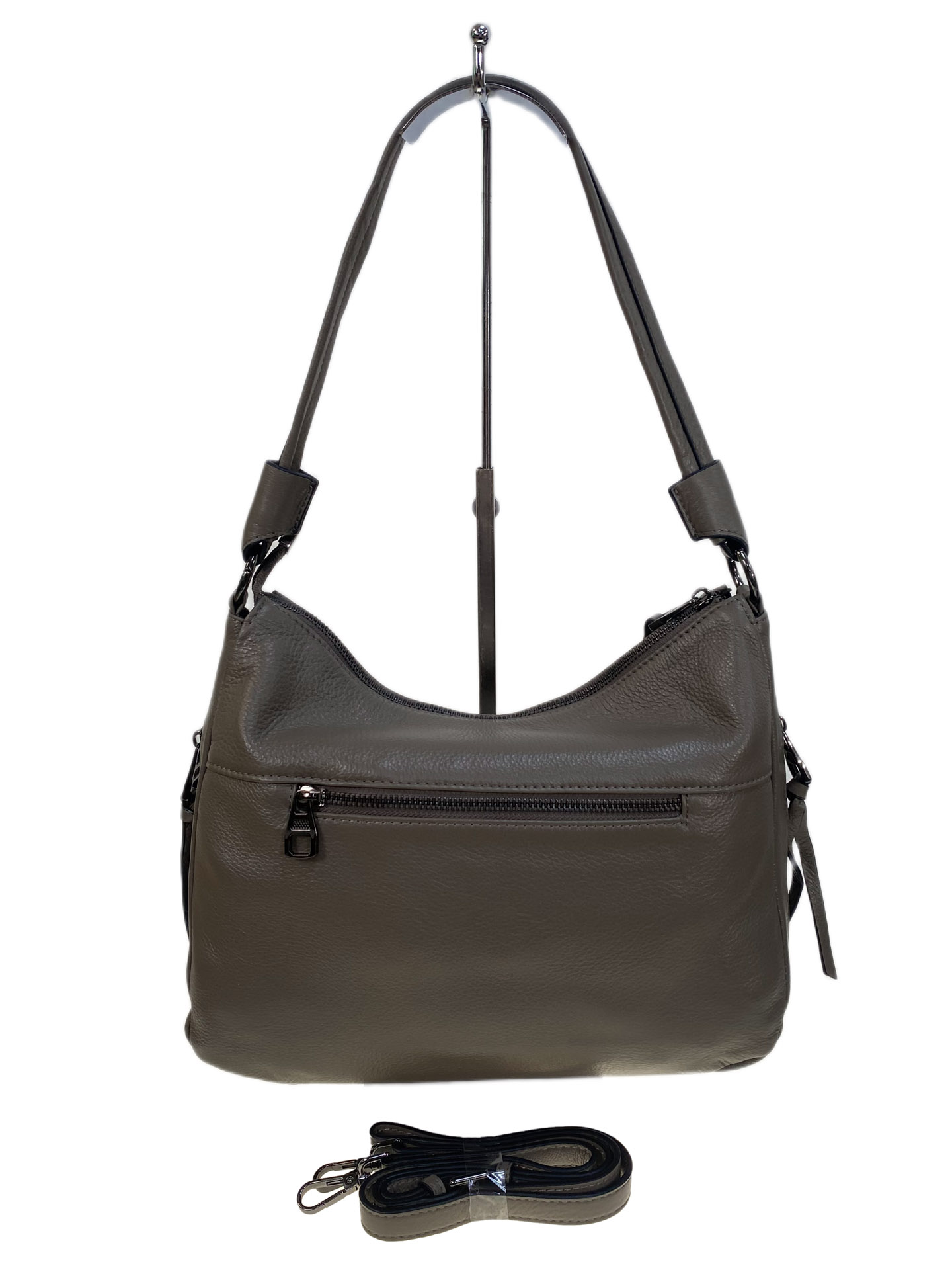 На фото 2 - Женская сумка из натуральной кожи, цвет бежевый