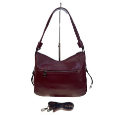 На фото 2 - Женская сумка из натуральной кожи, цвет бордовый На фото 2 - Женская сумка из натуральной кожи, цвет бордовый