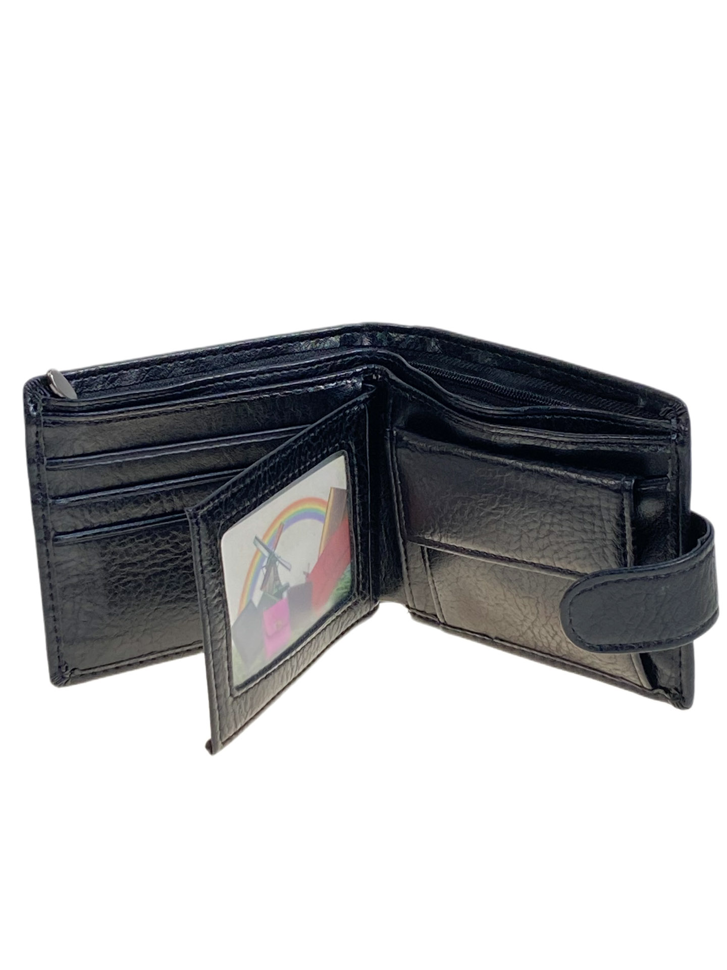 На фото 2 - Портмоне мужское из натуральной кожи, цвет черный