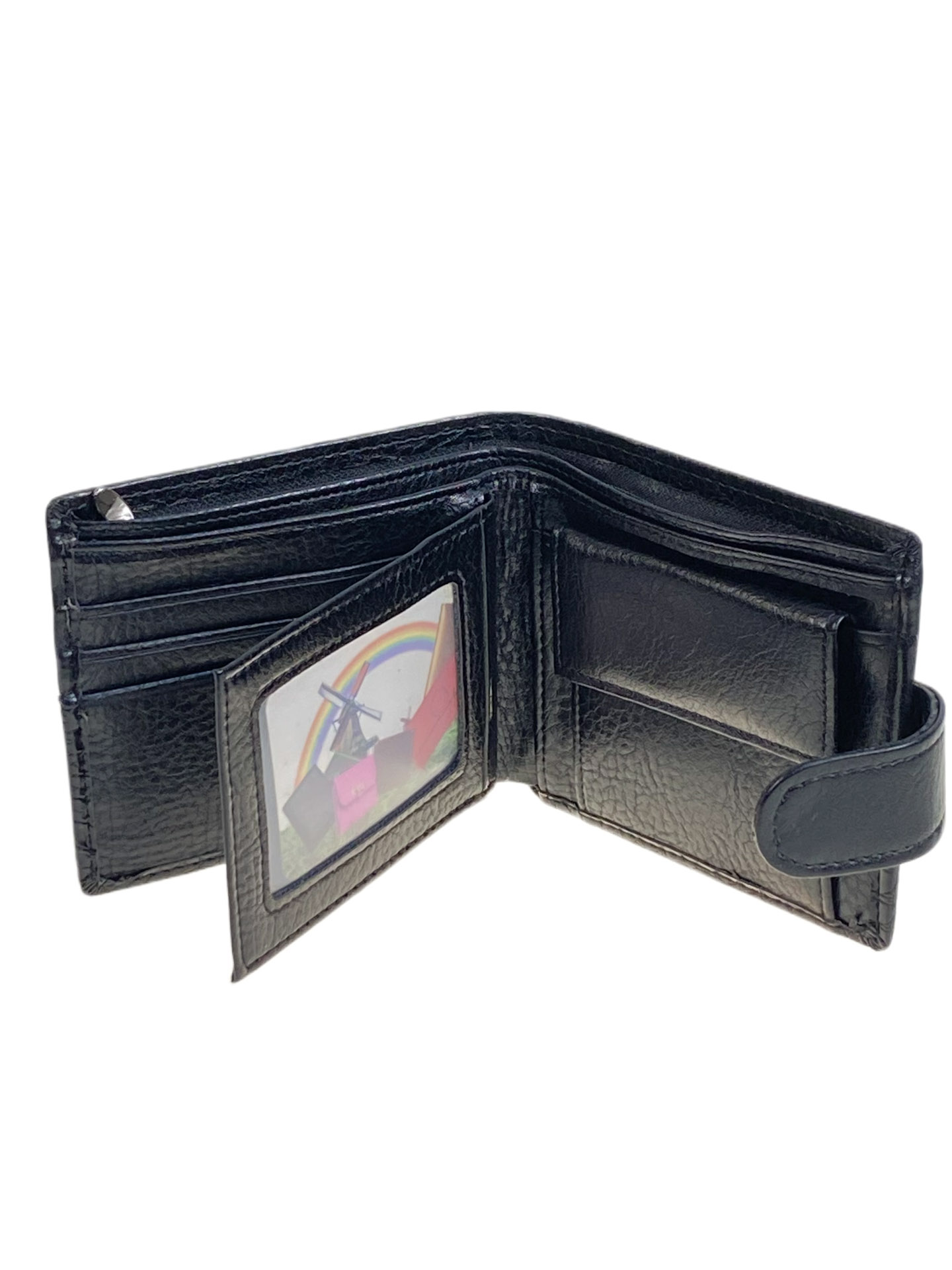 На фото 2 - Портмоне мужское из натуральной кожи, цвет черный