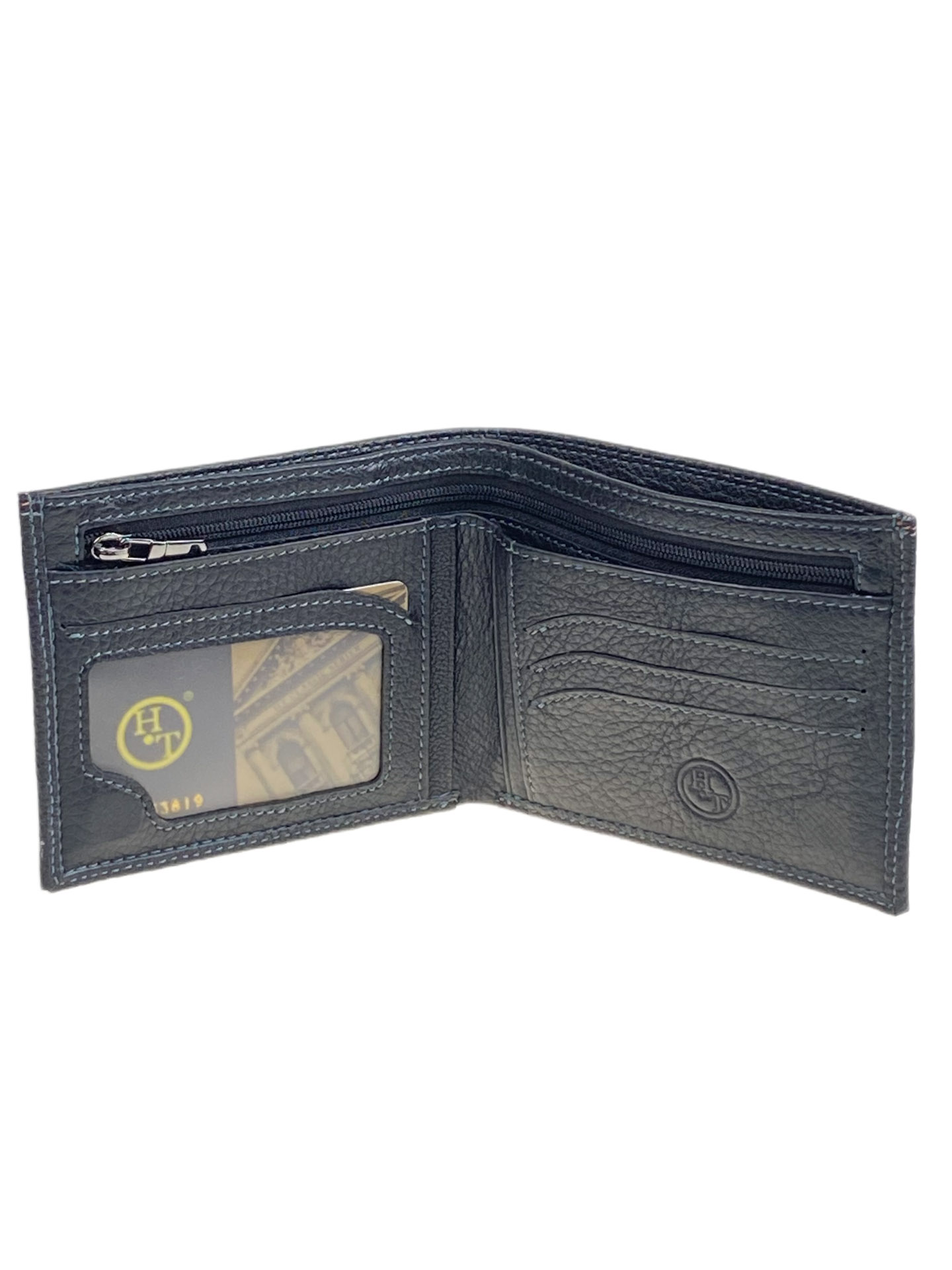 На фото 2 - Мужское  портмоне из натуральной кожи, цвет черный