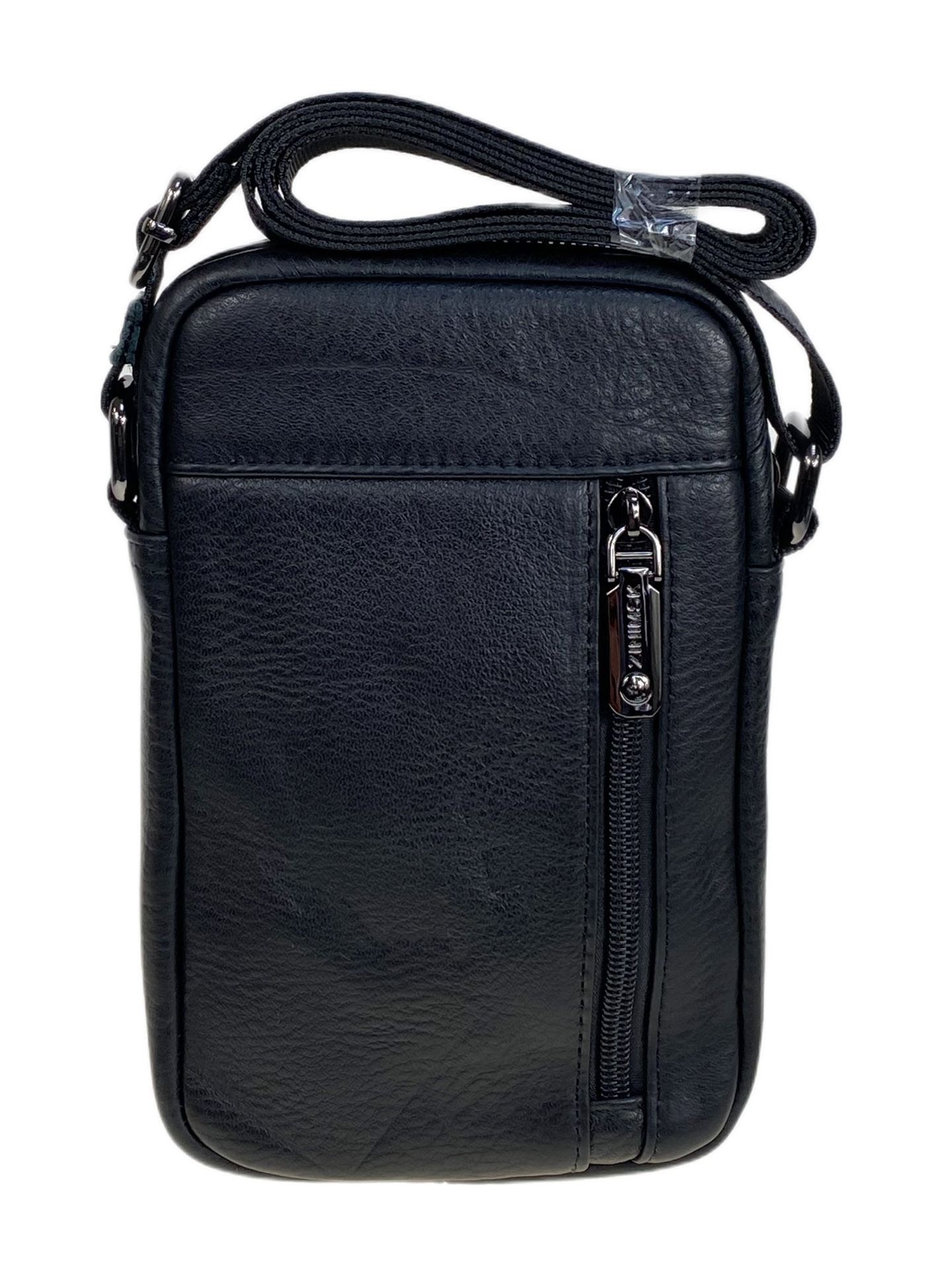 На фото 2 - Сумка мужская из натуральной кожи, цвет черный