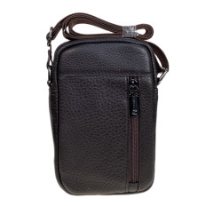 На фото 2 - Сумка мужская из натуральной кожи, цвет коричневый