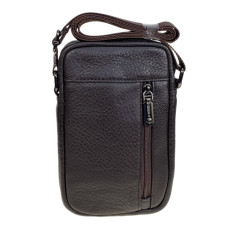 На фото 2 - Сумка мужская из натуральной кожи, цвет коричневый