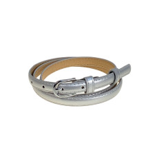 На фото 1 -  Ремень женский из искусственной кожи, цвет серебро  