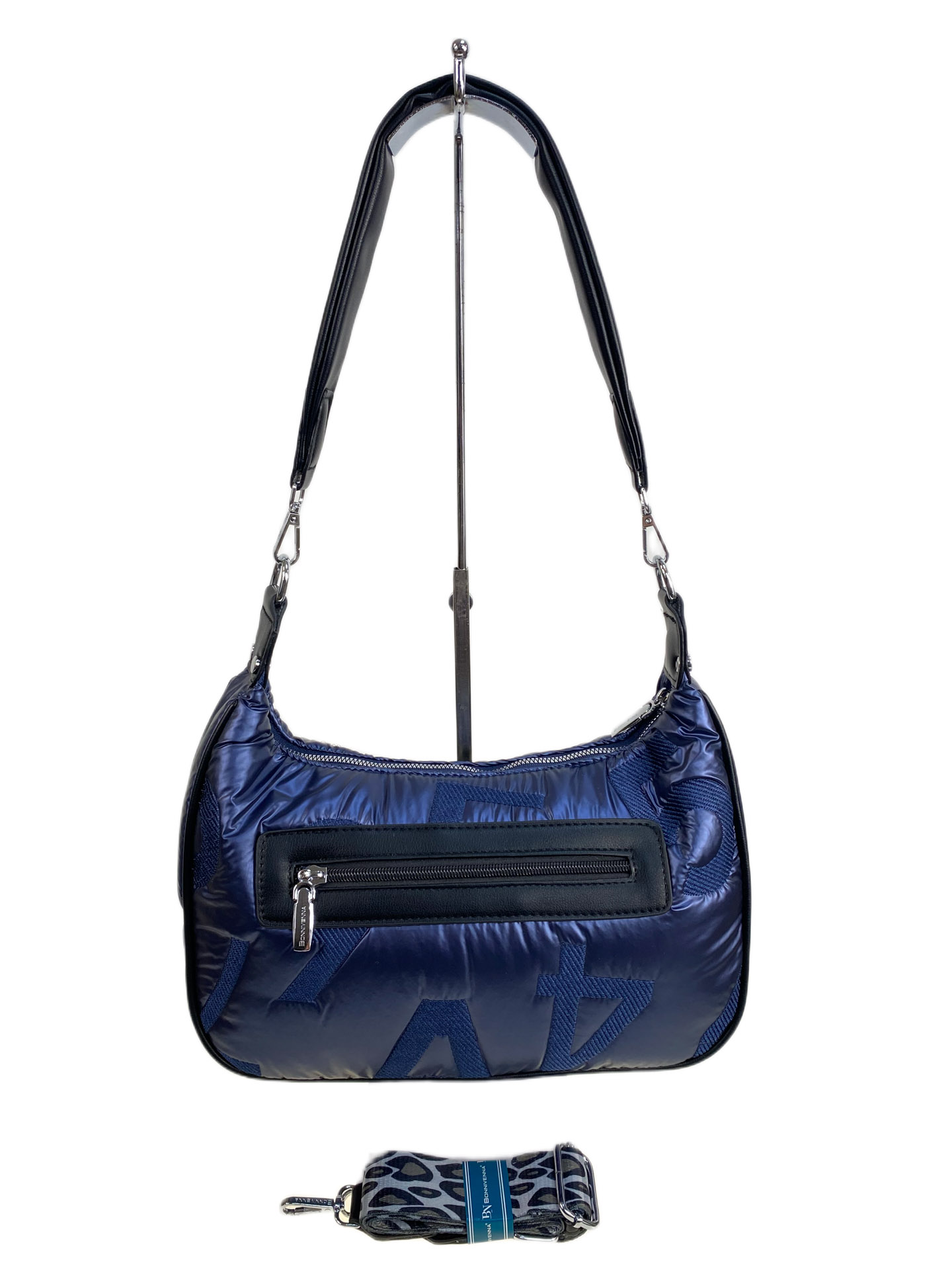 На фото 2 - Сумка из болоньи  через плечо, цвет синий