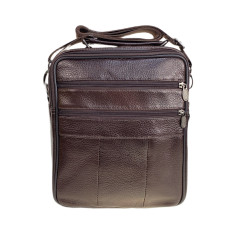 На фото 2 - Сумка мужская  из натуральной кожи, цвет коричневый