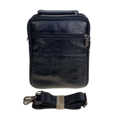 На фото 2 - Сумка мужская из натуральной кожи, цвет черный