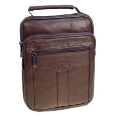 На фото 1 - Сумка мужская из натуральной кожи, цвет коричневый На фото 1 - Сумка мужская из натуральной кожи, цвет коричневый